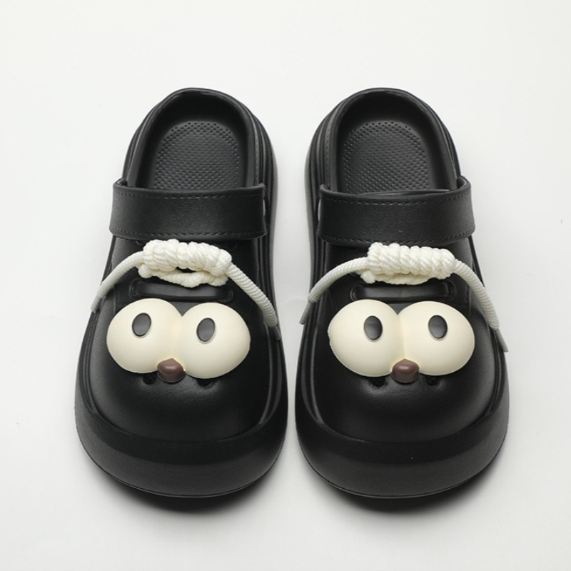 Cute DIY Big Eyes Fashion Clog - Street Fashion Girl บทวิจารณ์และราคา