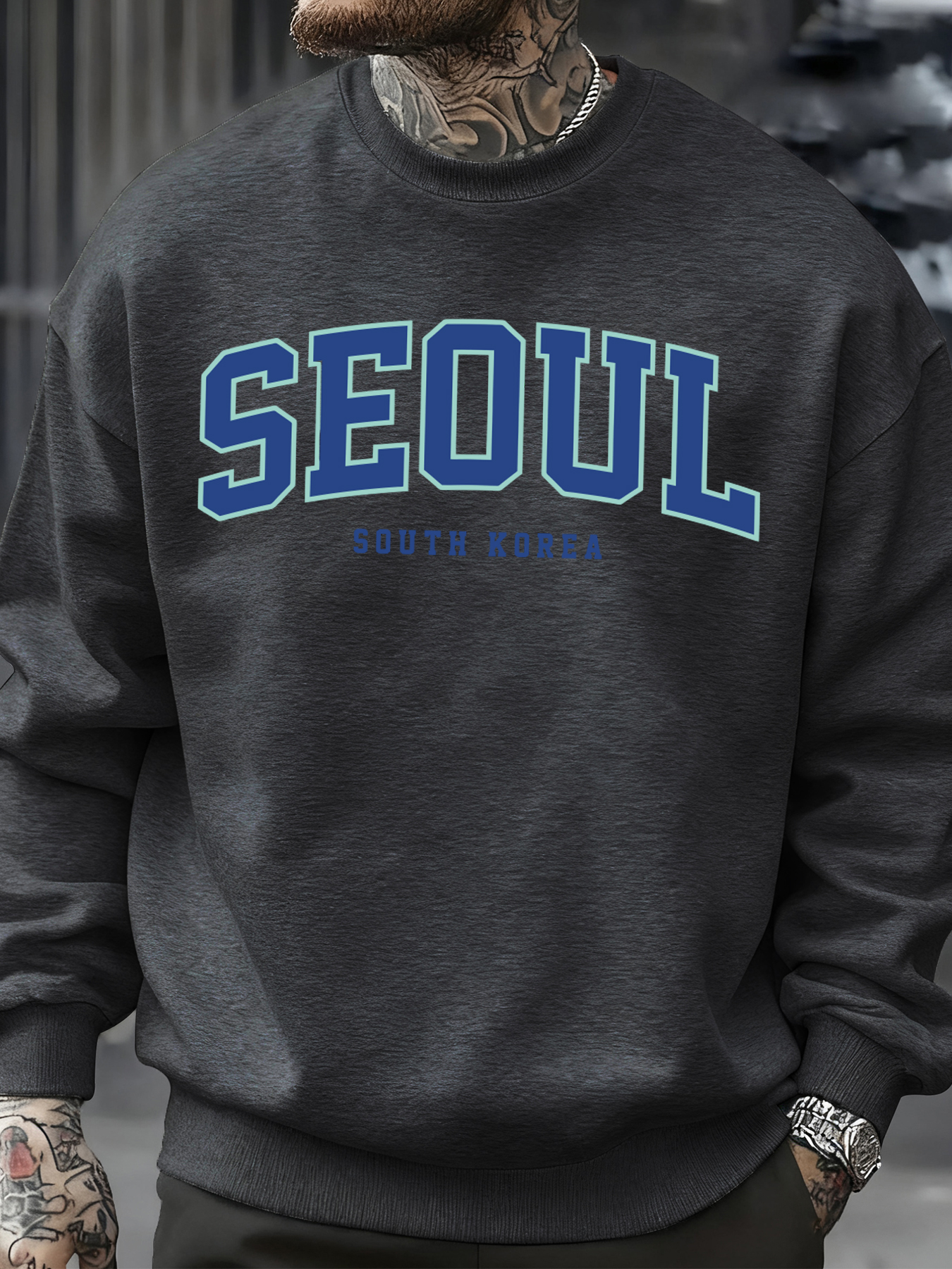 Seoul South Korea Print Men Pu - Street Fashion Seoul บทวิจารณ์และราคา