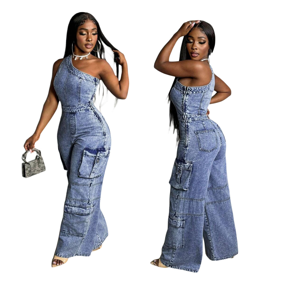 New Women Cargo Jean One Shoul - Cargo Pant Wide บทวิจารณ์และราคา