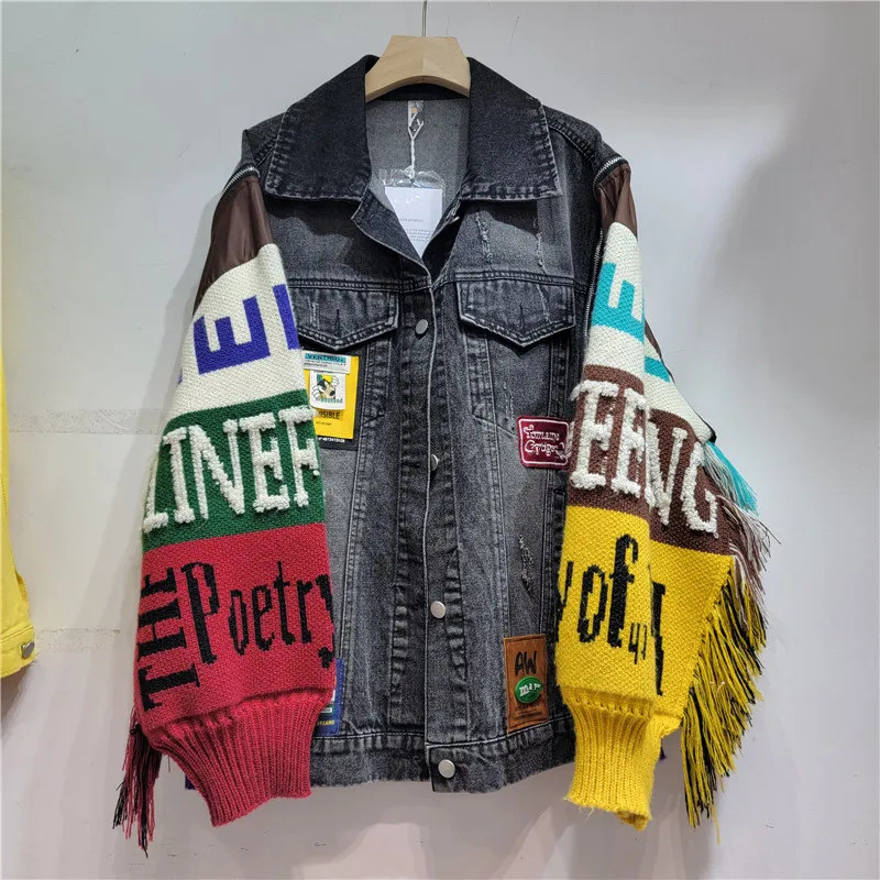 Women Denim Jacket  Autumn Fas - Street Fashion Jeans Women บทวิจารณ์และราคา