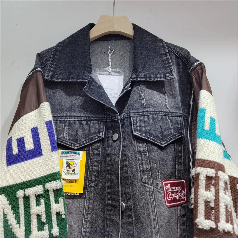 Women Denim Jacket  Autumn Fas - Street Fashion Jeans Women บทวิจารณ์และราคา
