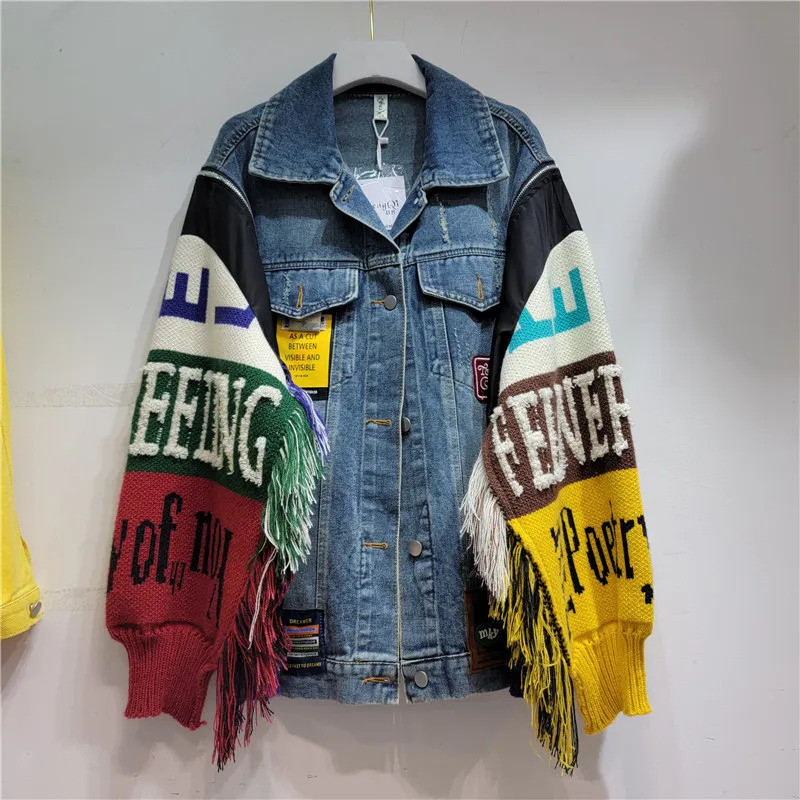 Women Denim Jacket  Autumn Fas - Street Fashion Jeans Women บทวิจารณ์และราคา