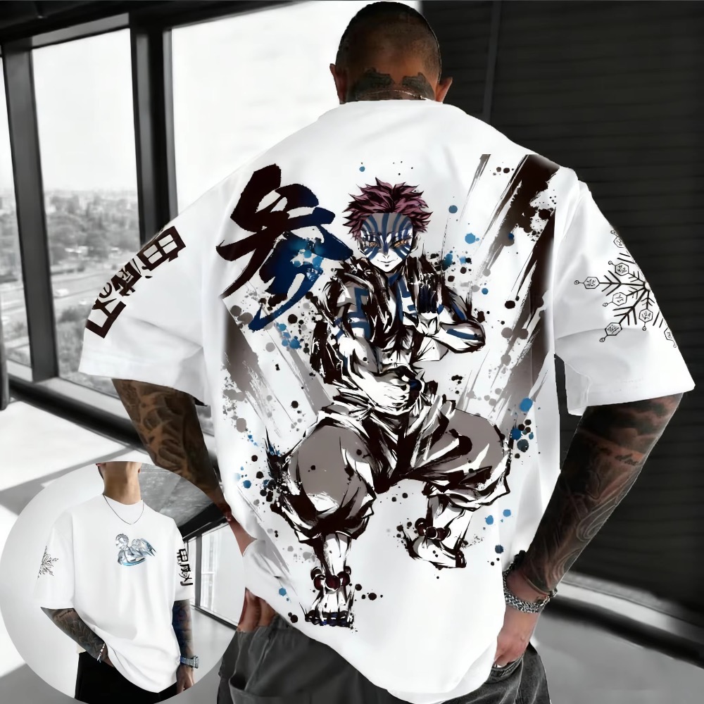 Summer Plus Size Demon Slayer  - Street Fashion Anime บทวิจารณ์และราคา