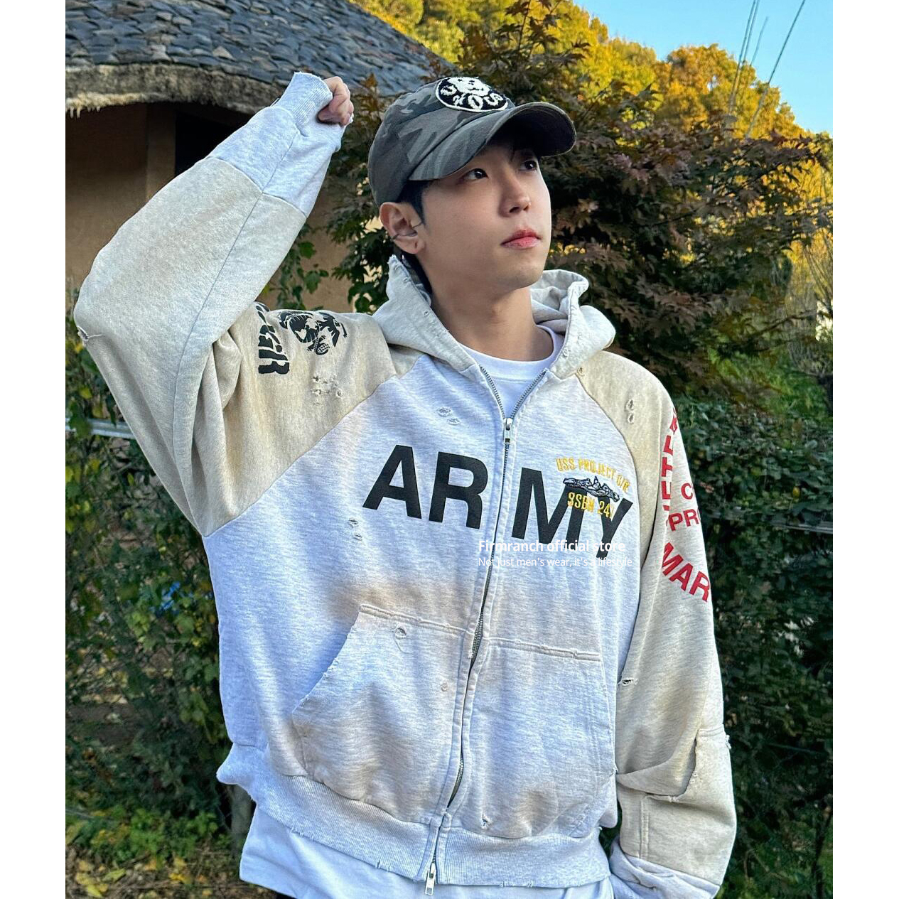 Firmranch Korean Fashion Make  - Street Fashion Zip Up Hoodie บทวิจารณ์และราคา