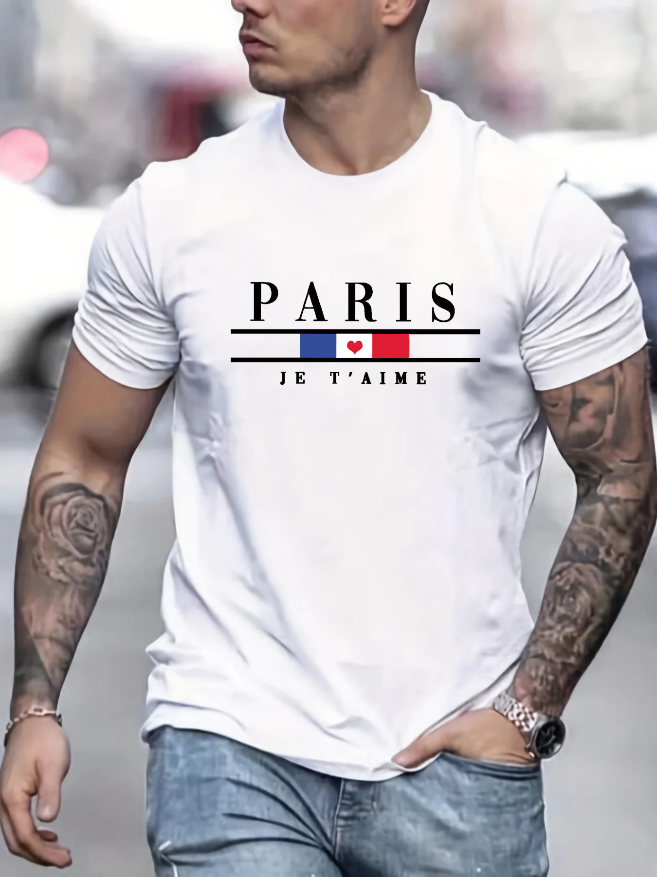 Men's Summer 100% Pure Cotton  - Street Fashion In Paris บทวิจารณ์และราคา