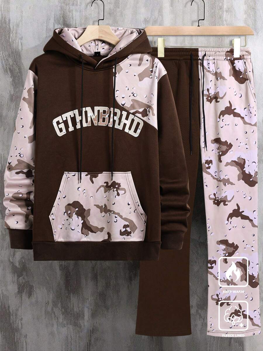 Men Contrast Color Camo Patchw - Camo Pattern Set บทวิจารณ์และราคา