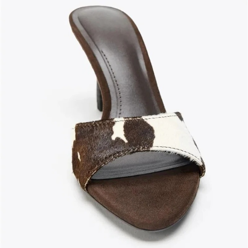 High Quality Suede Thin Heeled - Street Fashion Graffiti บทวิจารณ์และราคา