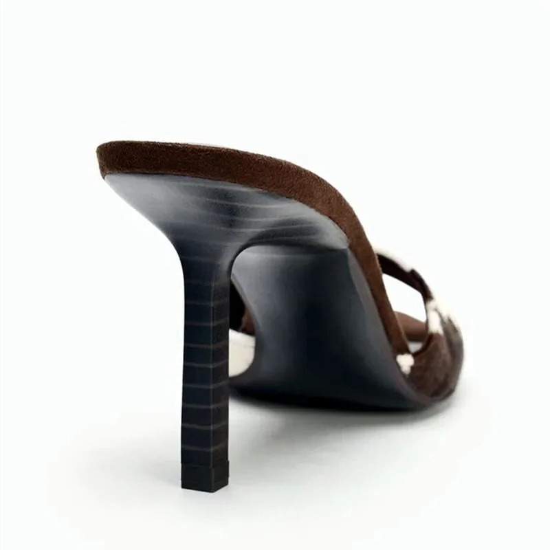 High Quality Suede Thin Heeled - Street Fashion Graffiti บทวิจารณ์และราคา