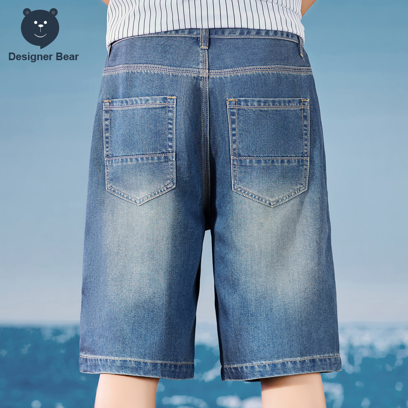 Summer Thin Men's Denim Shorts - Street Fashion Baggy บทวิจารณ์และราคา