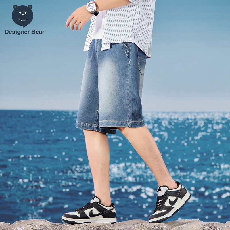 Summer Thin Men's Denim Shorts - Street Fashion Baggy บทวิจารณ์และราคา
