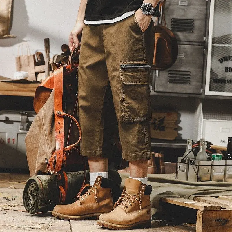 With Zipper Khaki Draw String  - Cargo Pant Wide บทวิจารณ์และราคา