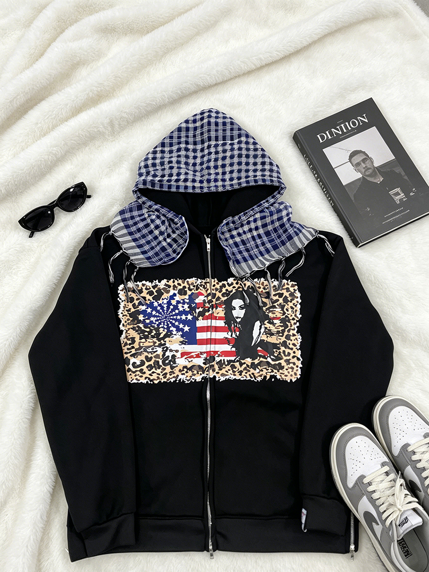 Harajuku Street Style Women Zi - Street Fashion Zip Up Hoodie บทวิจารณ์และราคา