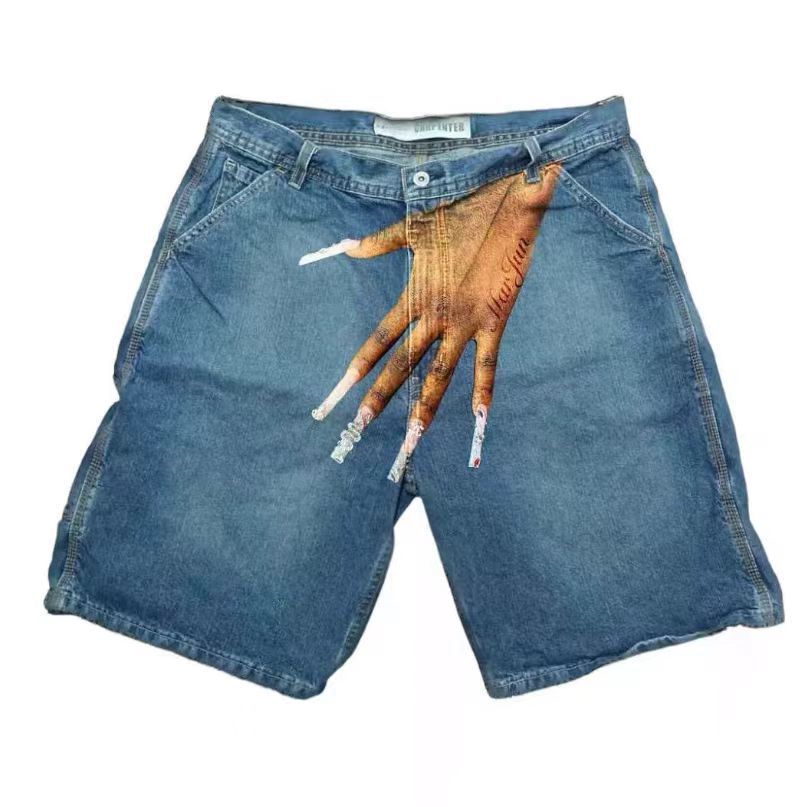 Y2K Baggy Denim Shorts vintage - Street Fashion Baggy บทวิจารณ์และราคา