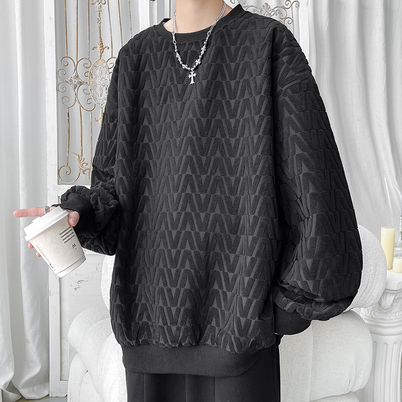 Trendy Oversize Men's Crew Nec - Oversized Crewneck Fleece บทวิจารณ์และราคา