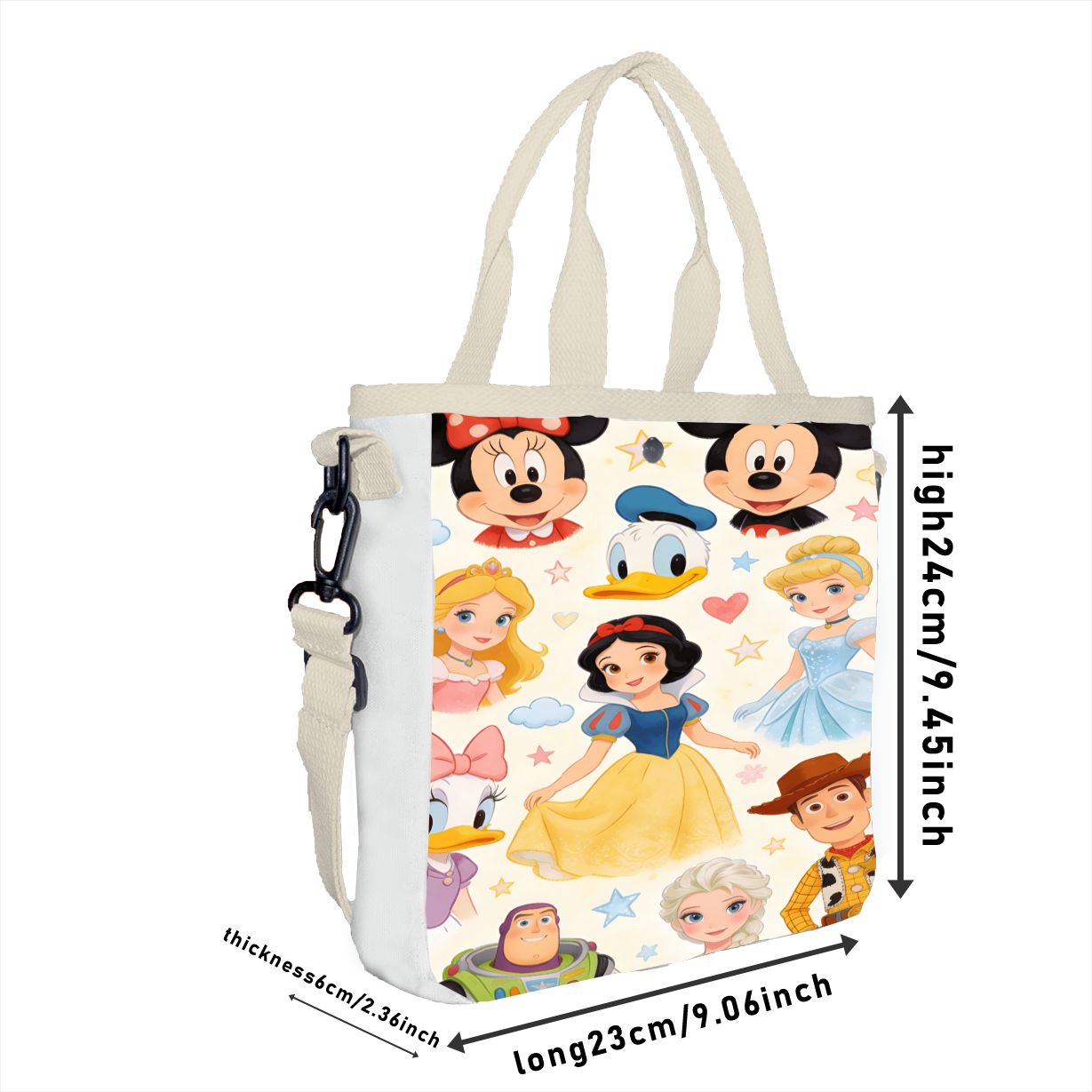 Multifunctional Princess Tote  - Tote Bag Canvas Print บทวิจารณ์และราคา