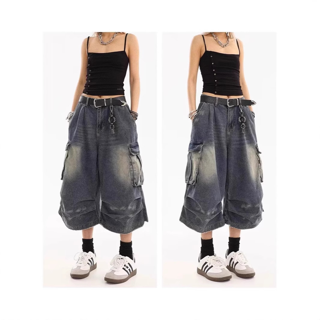 2026 New Plus Size Washed Spla - Cargo Pant Wide บทวิจารณ์และราคา