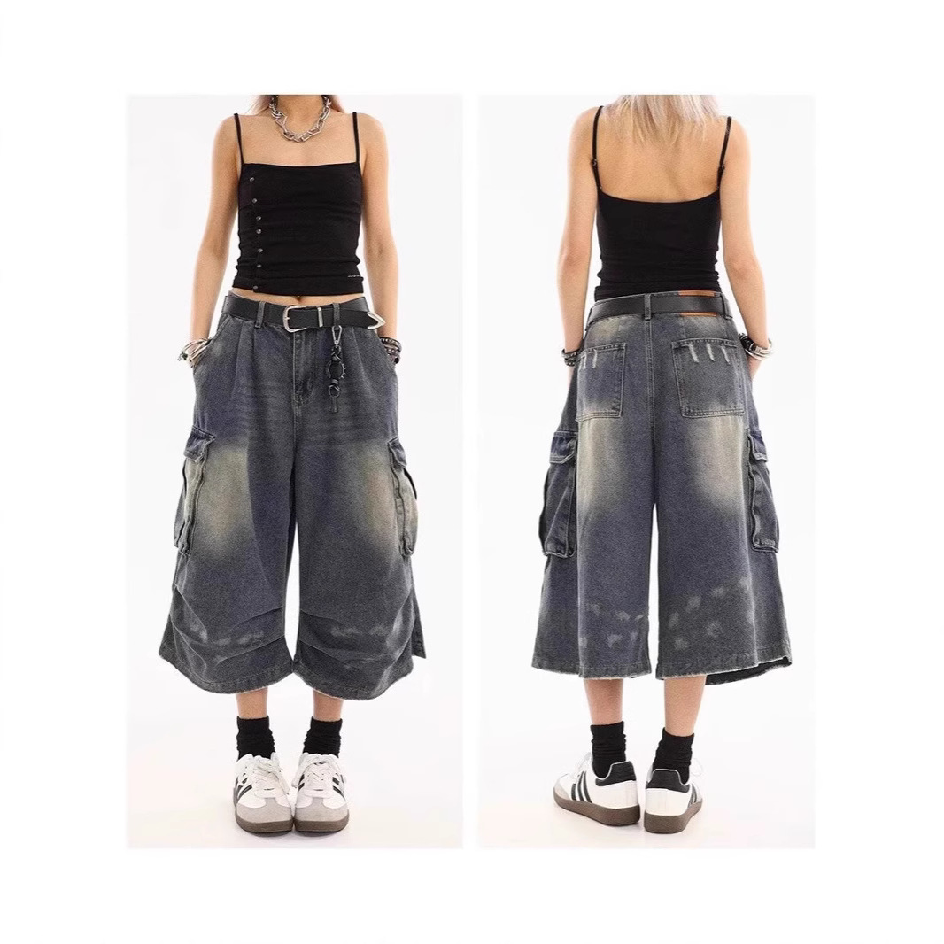 2026 New Plus Size Washed Spla - Cargo Pant Wide บทวิจารณ์และราคา