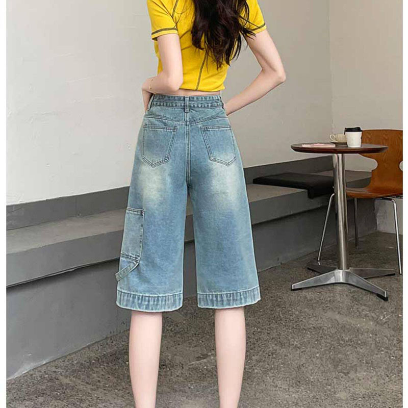 Y2K Blue Washed Cargo Wide Leg - Cargo Pant Wide บทวิจารณ์และราคา