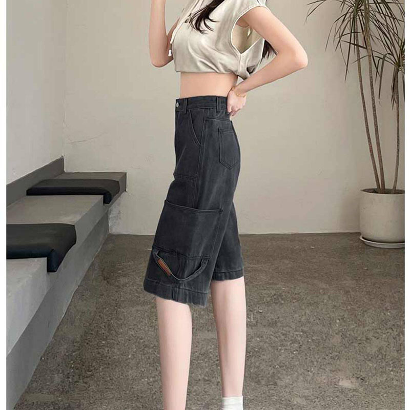 Y2K Blue Washed Cargo Wide Leg - Cargo Pant Wide บทวิจารณ์และราคา