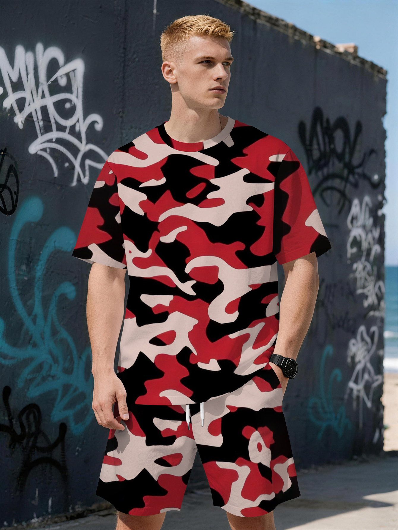 2026 Summer New Men's Short-Sl - Camo Pattern Set บทวิจารณ์และราคา