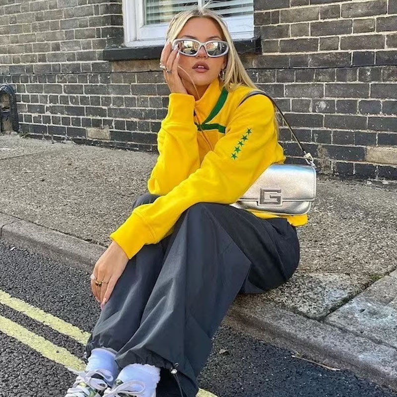Brasil Flag Jacket Y2k Retro F - Street Fashion Brazil บทวิจารณ์และราคา