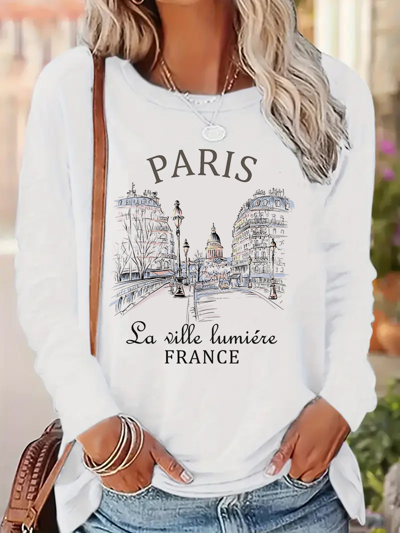 2025 Fashion Paris Letter Prin - Street Fashion Paris 2025 บทวิจารณ์และราคา