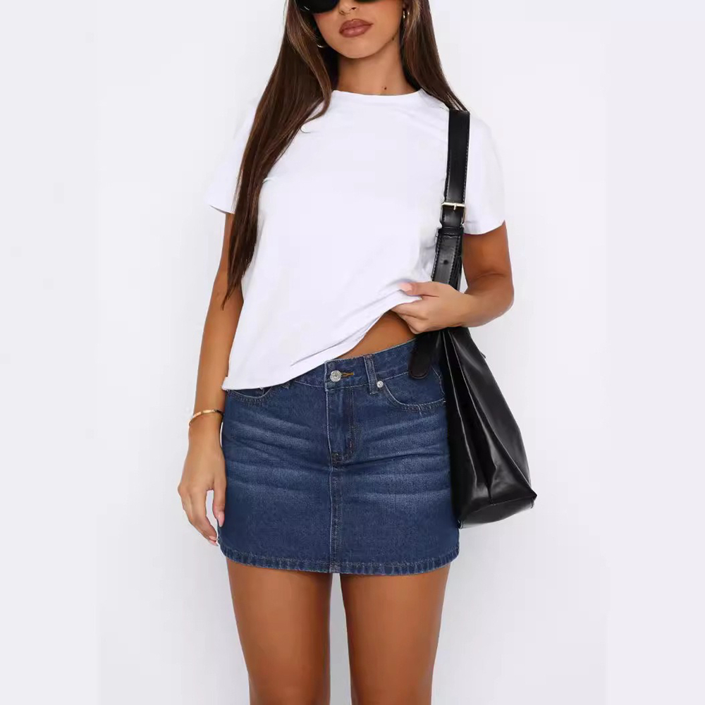 Womens Denim Short Skirts Jean - Street Fashion Jeans Women บทวิจารณ์และราคา