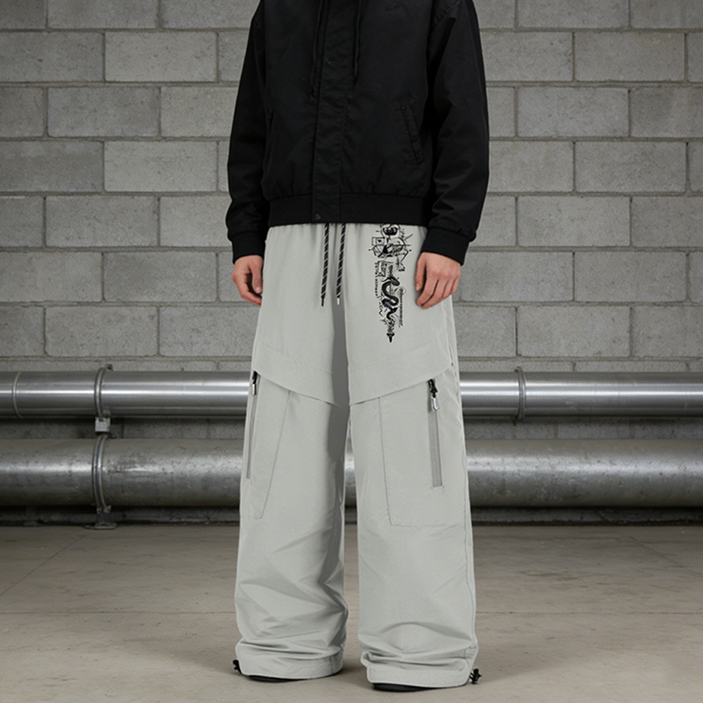 Techwear Men's Loose Fit Wide  - Cargo Pant Wide บทวิจารณ์และราคา