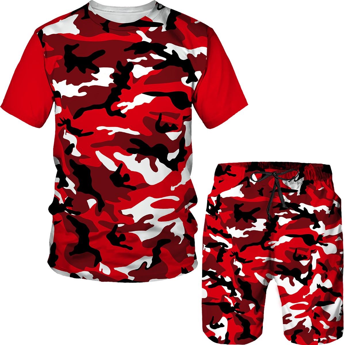 Men's Camouflage T-shirts Shor - Camo Pattern Set บทวิจารณ์และราคา