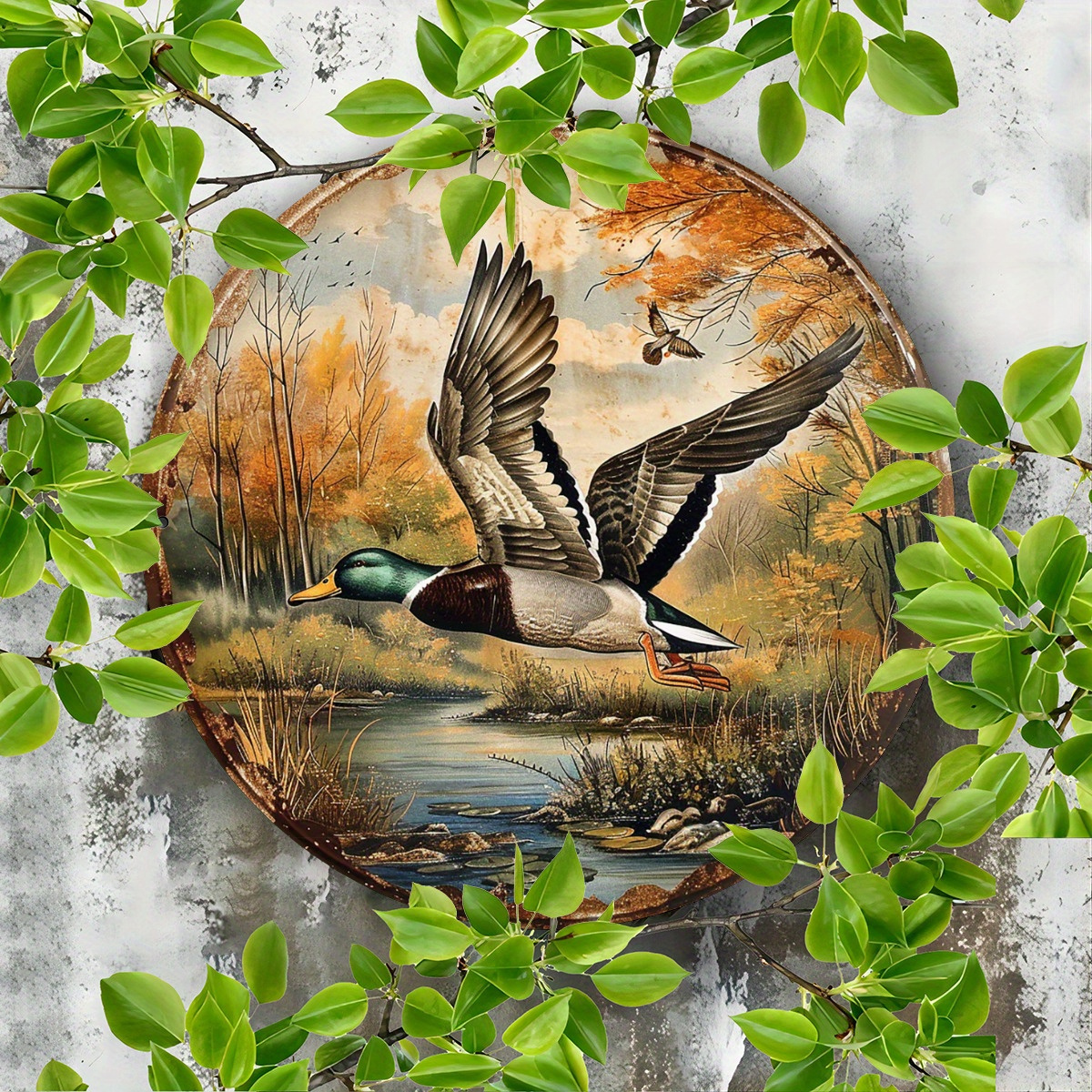 1pc, 8x8 Inch Vintage Wild Duc - Street Fashion Blog บทวิจารณ์และราคา