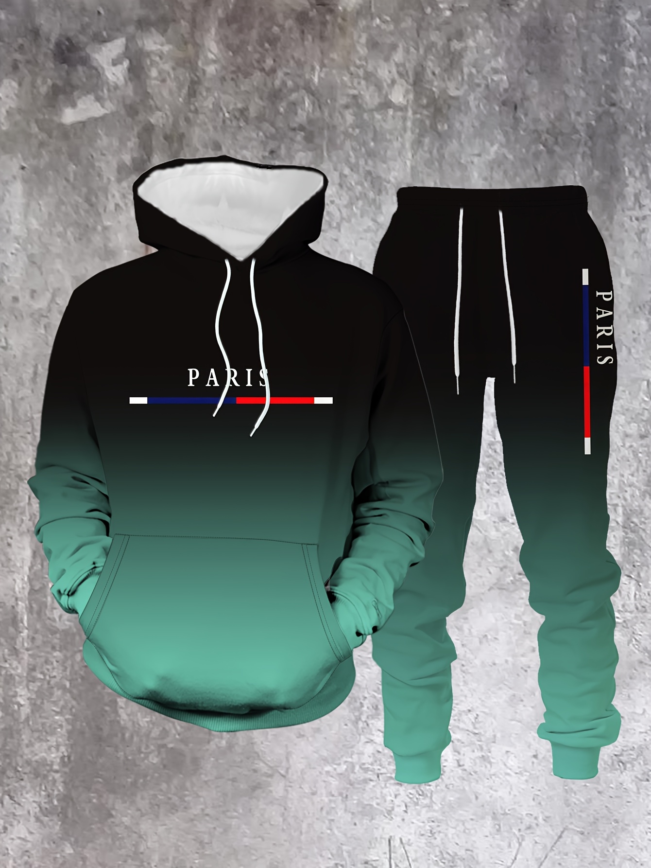 Gradient Color Paris Tracksuit - Street Fashion In Paris บทวิจารณ์และราคา