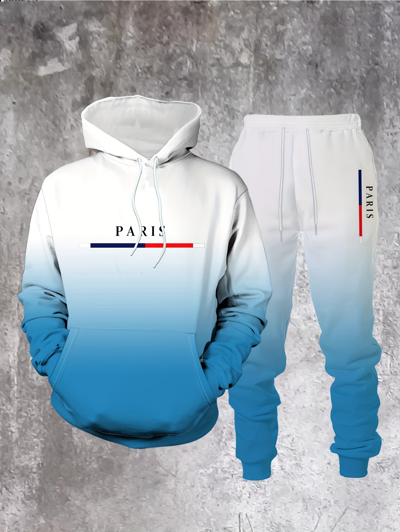 Gradient Color Paris Tracksuit - Street Fashion In Paris บทวิจารณ์และราคา