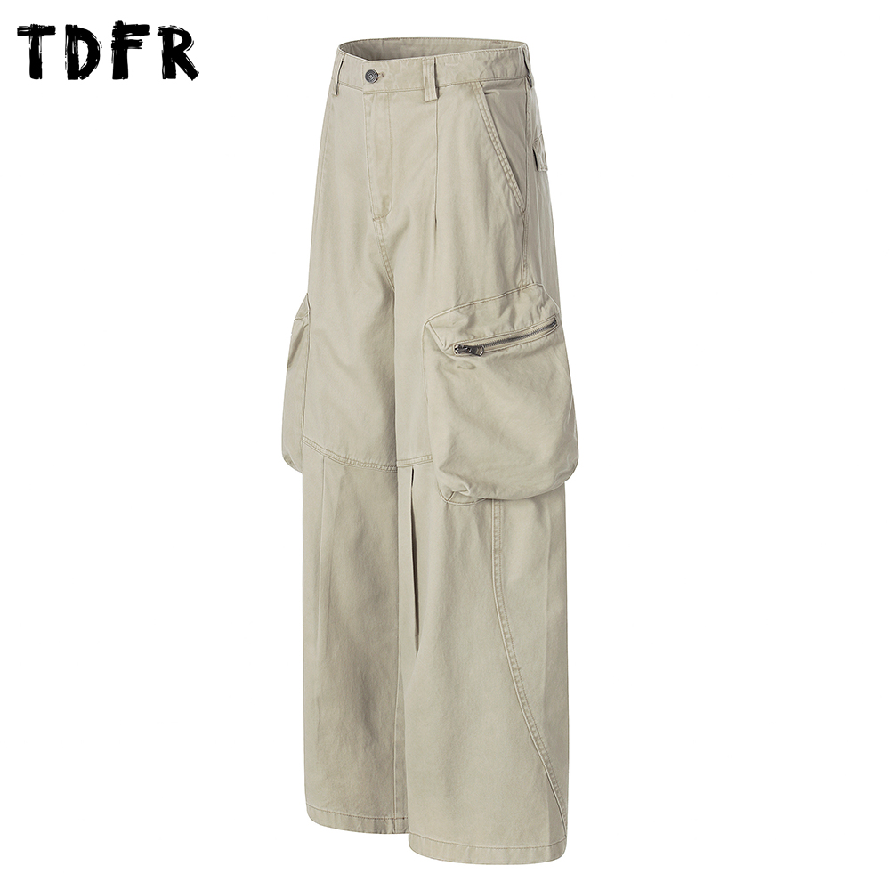 Pocket Cargo Pants Mens Solid  - Cargo Pant Wide บทวิจารณ์และราคา