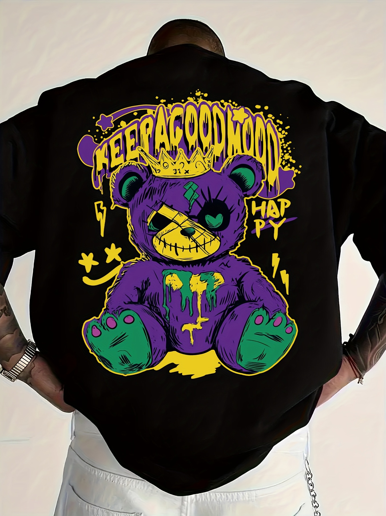 Fashionable new men's personal - Street Fashion Graffiti บทวิจารณ์และราคา