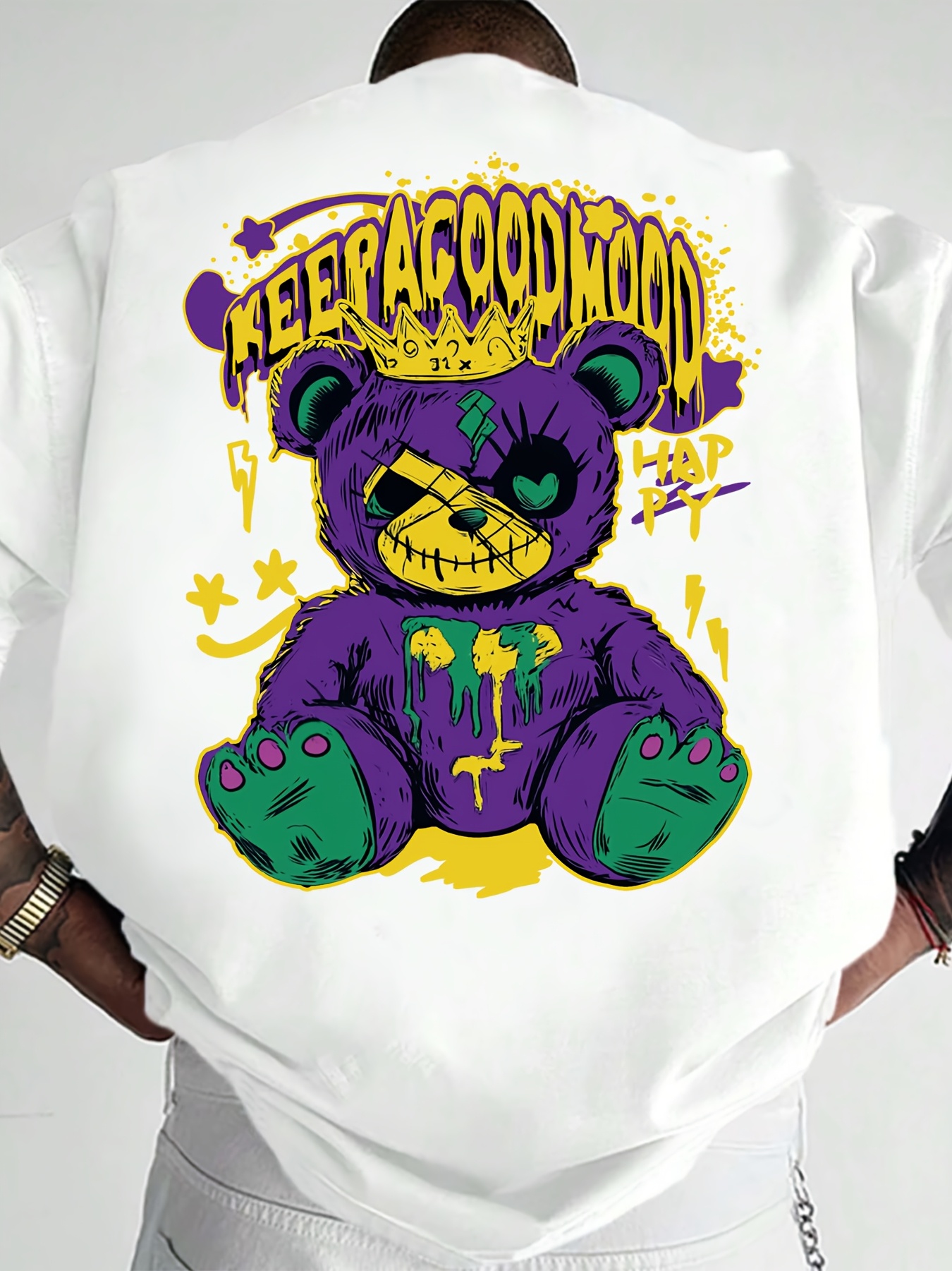 Fashionable new men's personal - Street Fashion Graffiti บทวิจารณ์และราคา