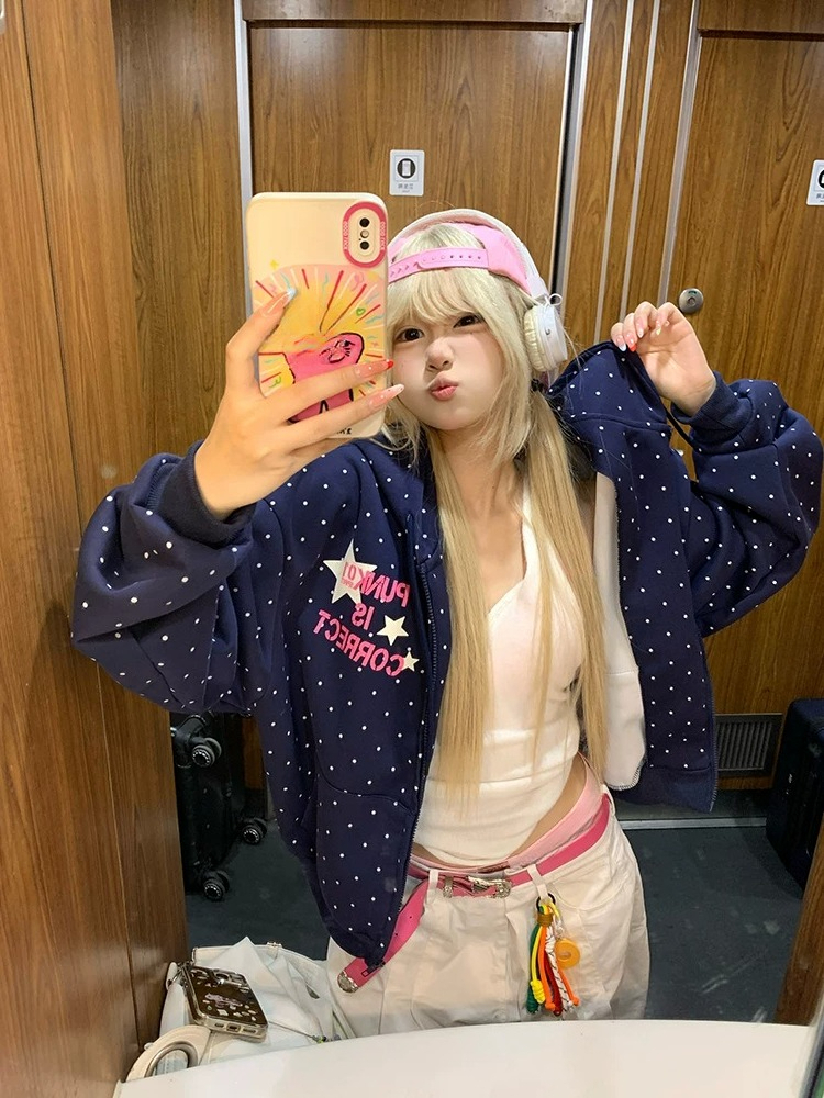 Subculture Sweatshirts Women H - Street Fashion Zip Up Hoodie บทวิจารณ์และราคา