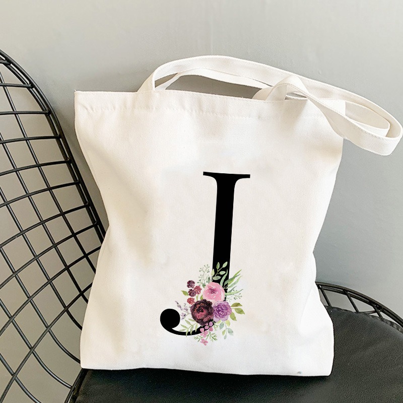 Wild Flower Alphabet Y2K Women - Tote Bag Canvas Print บทวิจารณ์และราคา