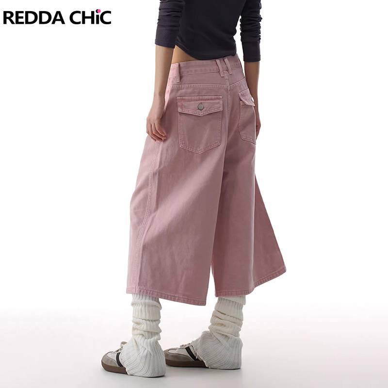REDDACHiC Pink Cargo Jean Shor - Cargo Pant Wide บทวิจารณ์และราคา