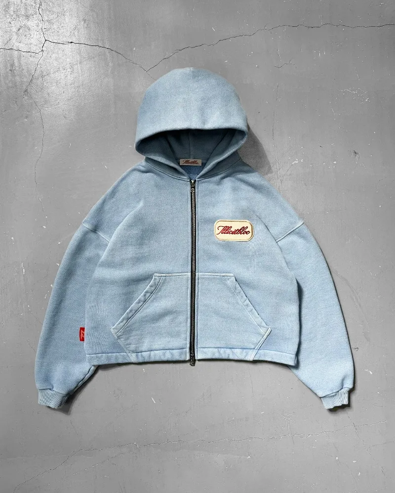 Y2K Fashion New Letter Embroid - Street Fashion Zip Up Hoodie บทวิจารณ์และราคา