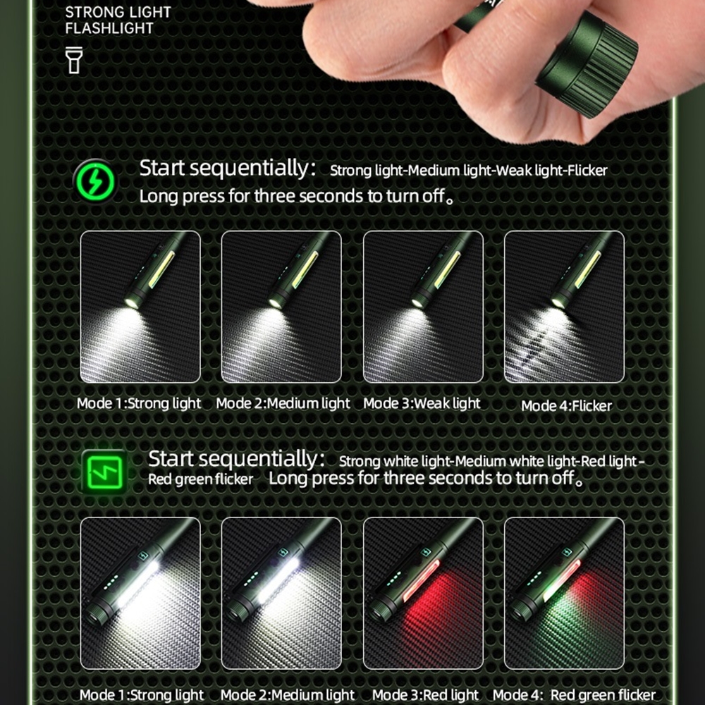 2-in-1 COB Pen Work Light LED  - Street Fashion Blog บทวิจารณ์และราคา