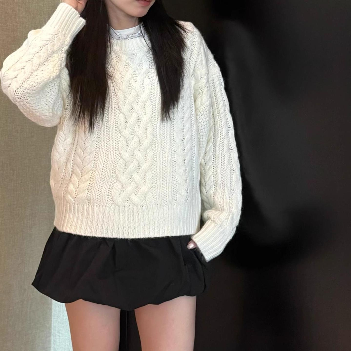 Thebarnnet Korea Fleece-Lined  - Oversized Crewneck Fleece บทวิจารณ์และราคา