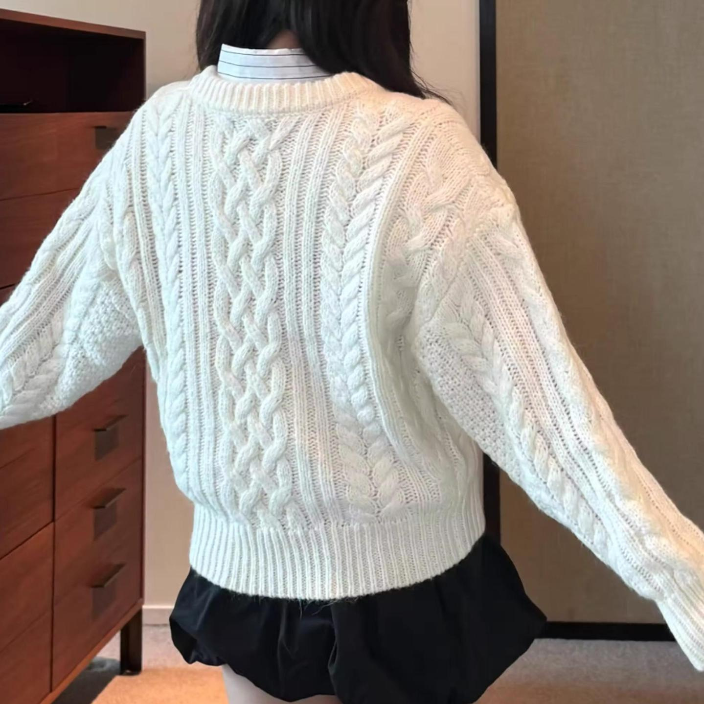 Thebarnnet Korea Fleece-Lined  - Oversized Crewneck Fleece บทวิจารณ์และราคา