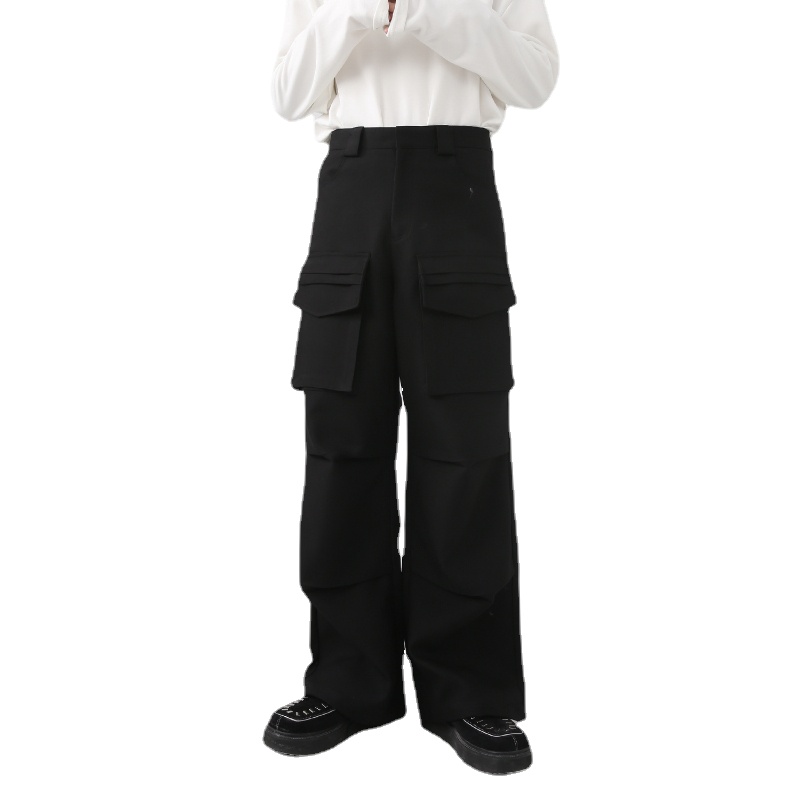 Vintage Cargo Pants Men Solid  - Cargo Pant Wide บทวิจารณ์และราคา