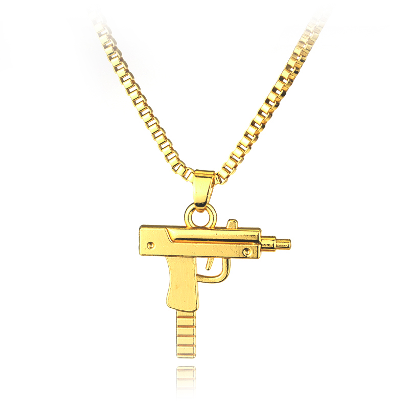 Trendy Uzi Gun Shaped Pendant  - Street Fashion Baggy บทวิจารณ์และราคา