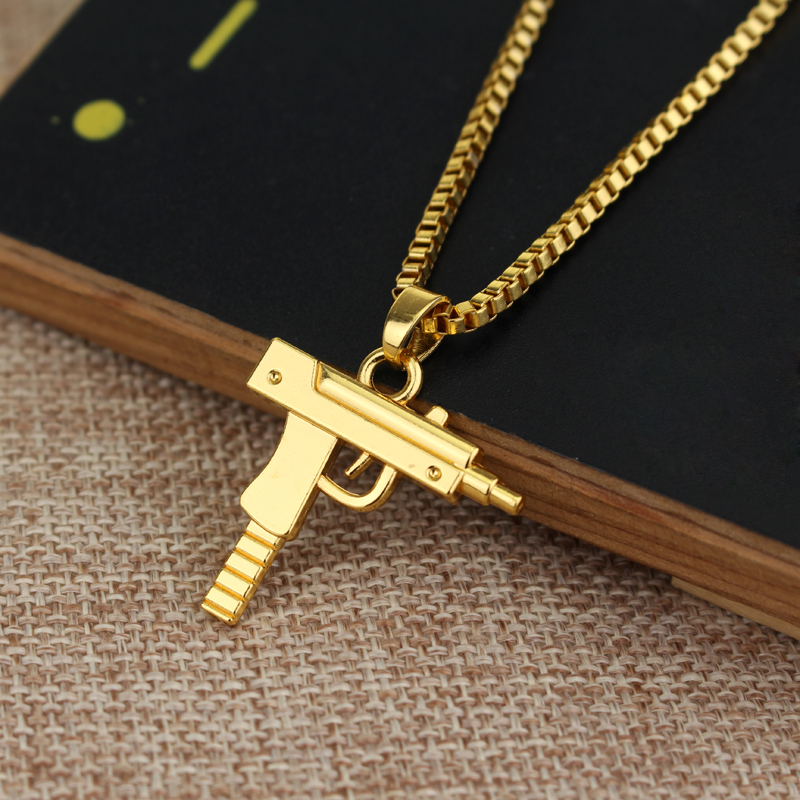 Trendy Uzi Gun Shaped Pendant  - Street Fashion Baggy บทวิจารณ์และราคา
