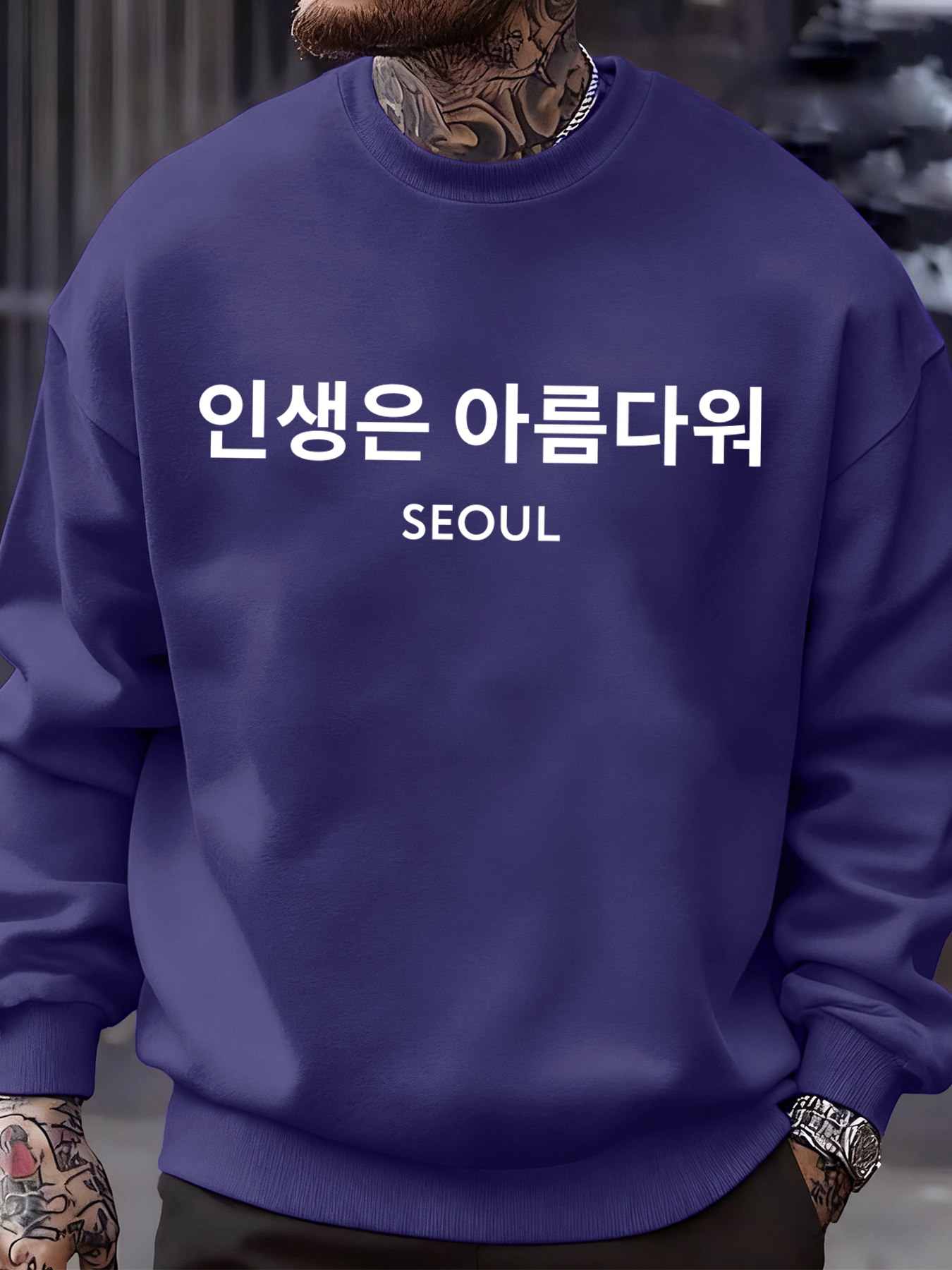 Seoul Korea Letter Print Men S - Street Fashion Seoul บทวิจารณ์และราคา