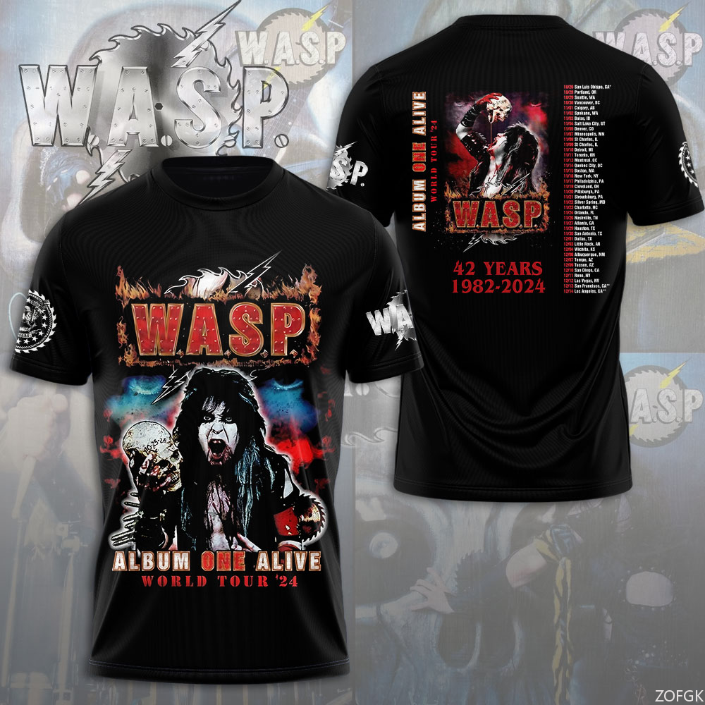 W.A.S.P Rock 3D Printing T-shi - Street Fashion Baggy บทวิจารณ์และราคา