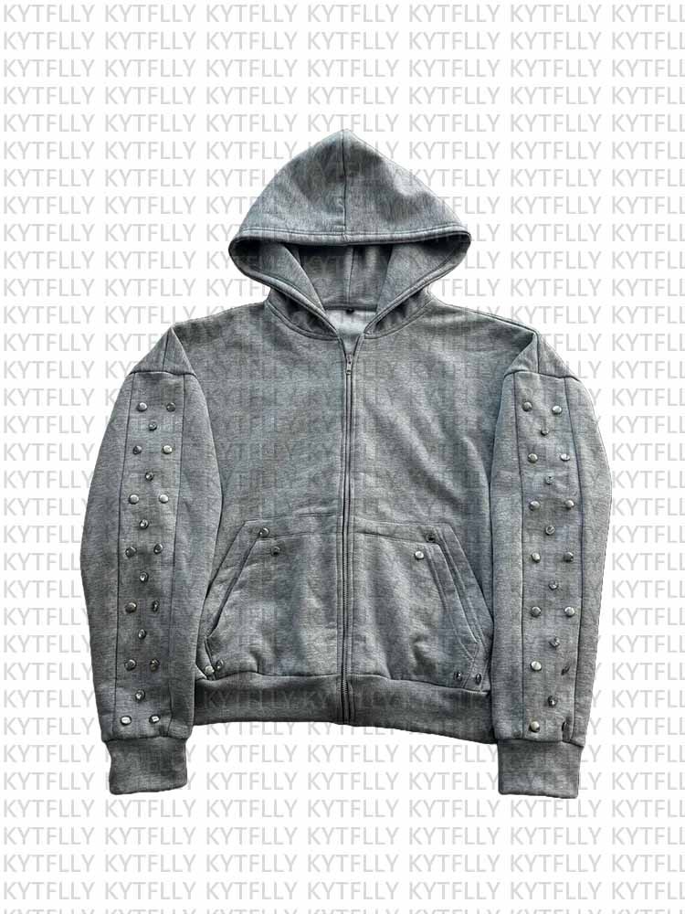 2025 Fall/Winter Fashion Gray  - Street Fashion Zip Up Hoodie บทวิจารณ์และราคา