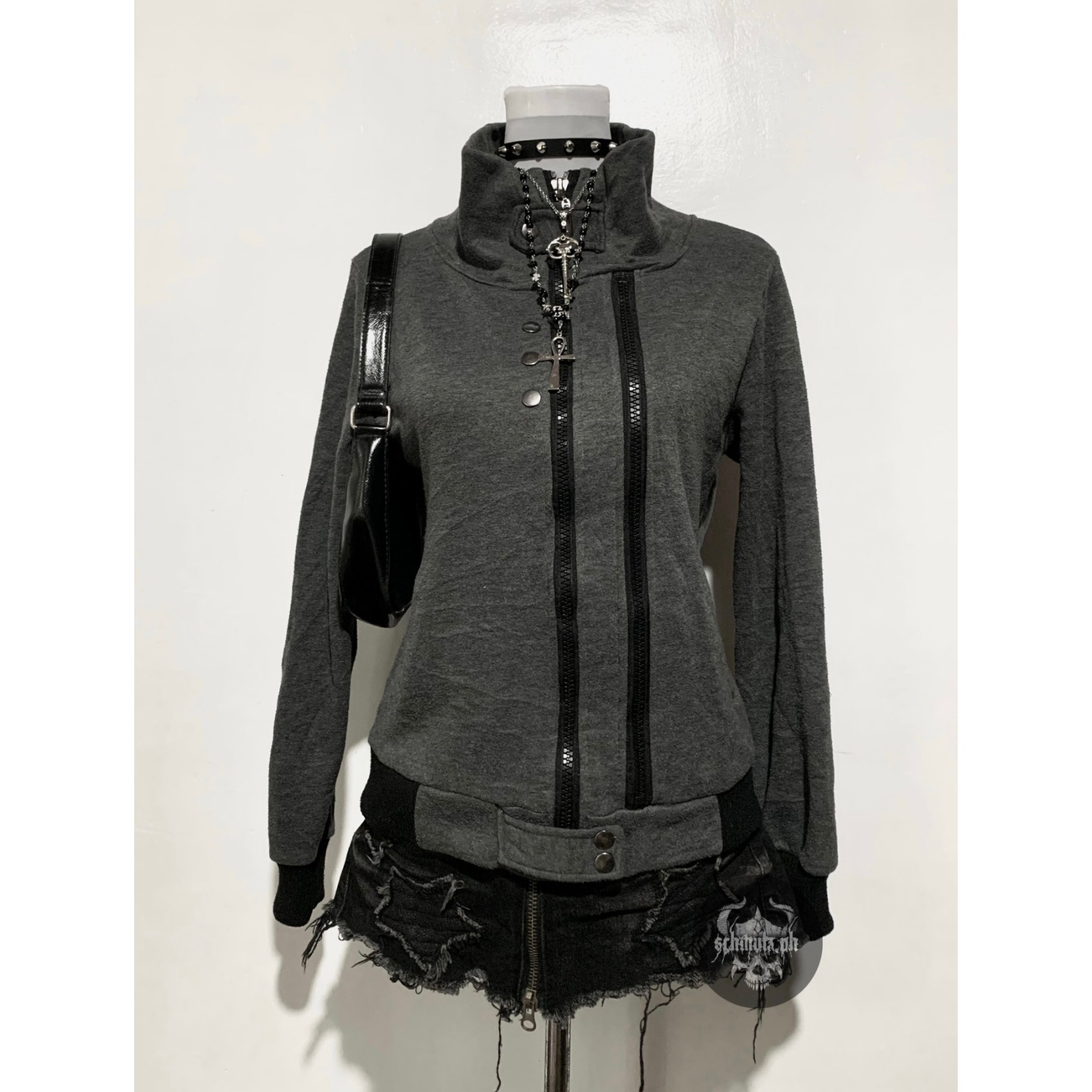 Vintage ancient style double z - Street Fashion Zip Up Hoodie บทวิจารณ์และราคา