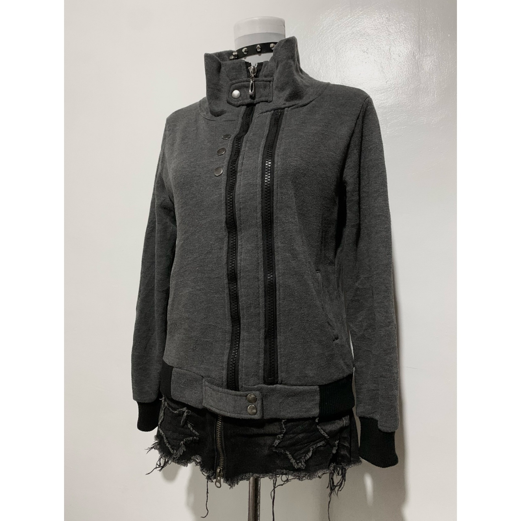 Vintage ancient style double z - Street Fashion Zip Up Hoodie บทวิจารณ์และราคา